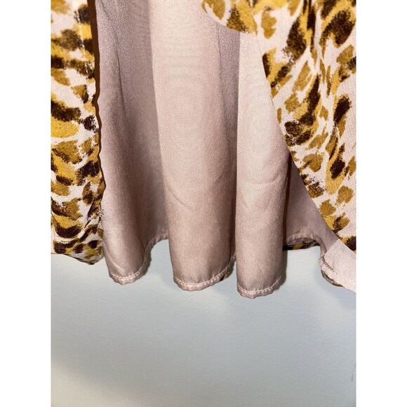 Ann Taylor Cheetah Print Dress Brown Pink Size 4 - Picture 7 of 11